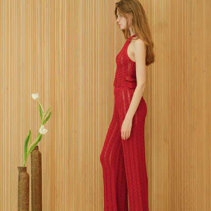 Fine Cotton Crochet Zig Zag Pants