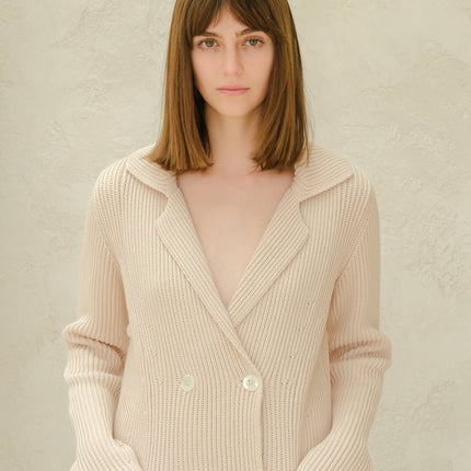 Fine Cotton Double Breasted Jacket