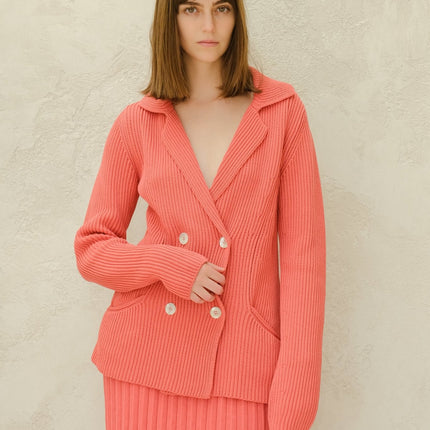 Fine Cotton Double Breasted Jacket