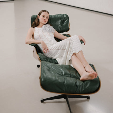 Fine Cotton Dress with Zig Zag Crochet