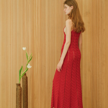 Fine Cotton Dress with Zig Zag Crochet