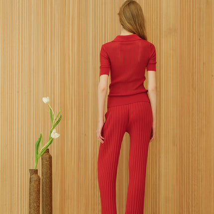 Fine Cotton Micro Pointelle Polo