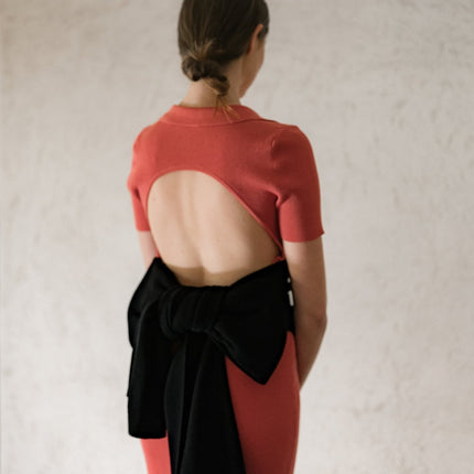 Fine Cotton Open - Back Dress