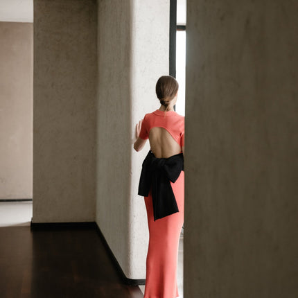 Fine Cotton Open - Back Dress