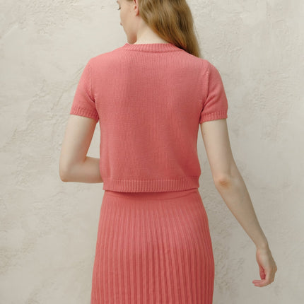 Fine Cotton Plissé Mini Skirt (3D - Knit)