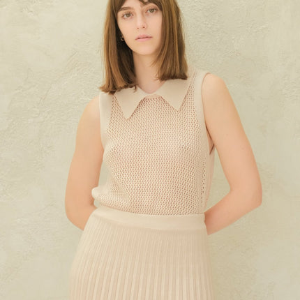 Fine Cotton Plissé Mini Skirt (3D - Knit)