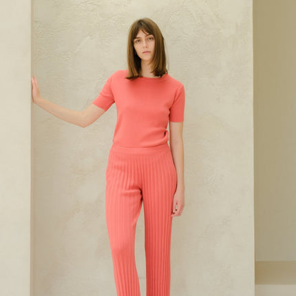 Fine Cotton Plissé Pants (3D - Knit)