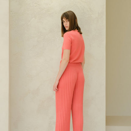 Fine Cotton Plissé Pants (3D - Knit)