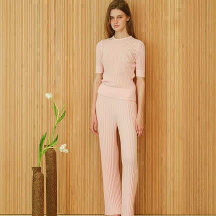 Fine Cotton Plissé Pants (3D - Knit)