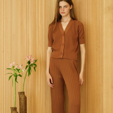 Fine Cotton Short Sleeve Cardigan