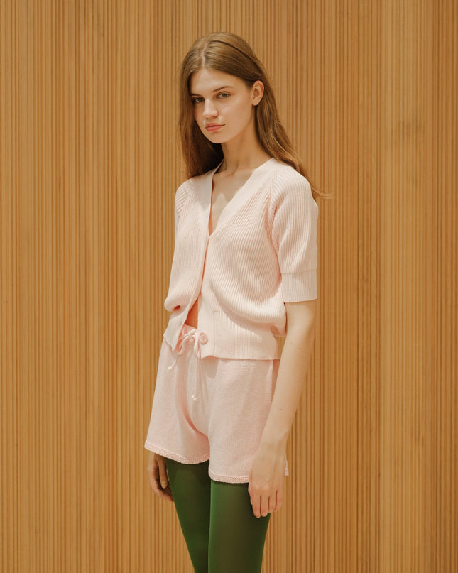 Fine Cotton Shorts with Drawstrings (3D - Knit)