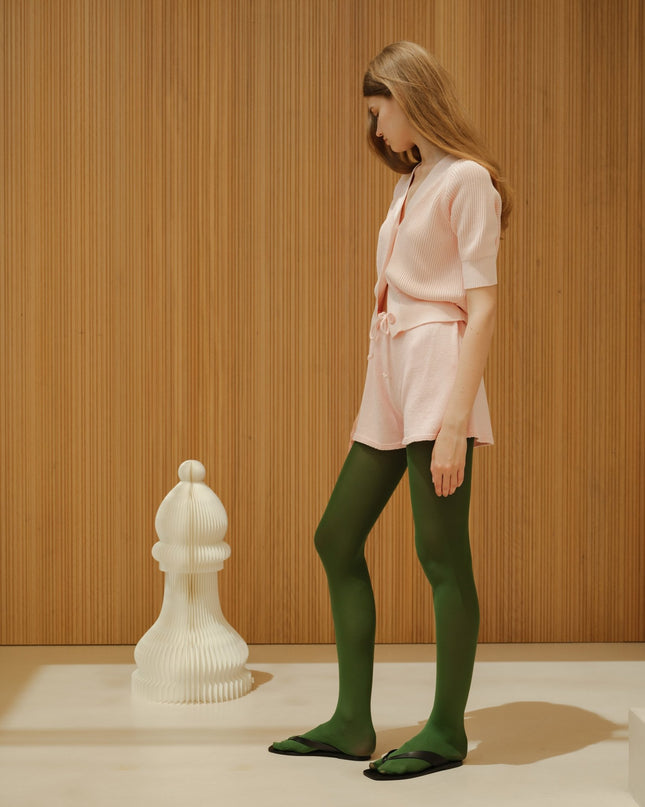 Fine Cotton Shorts with Drawstrings (3D - Knit)