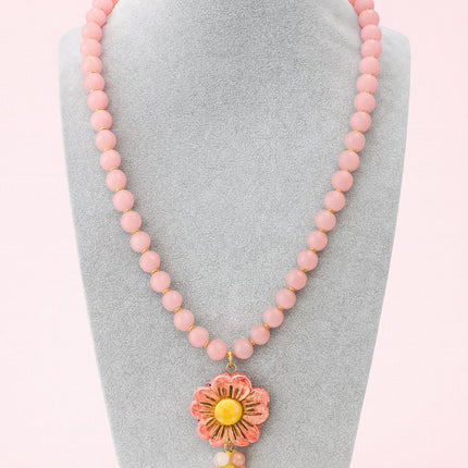 Floral Bloom – Collana artigianale con pendente a forma di fiore