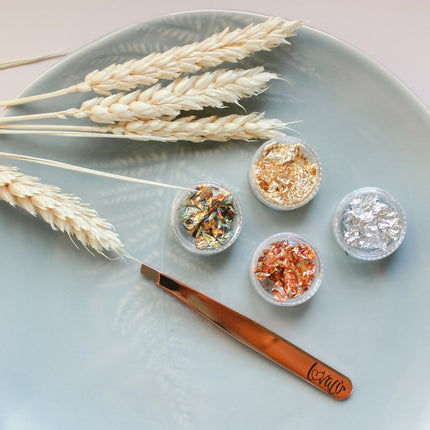 Foil Leaf Pots, Gold, Silver, Oxide rose gold, Oxide gold