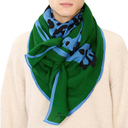 Foulard Quadrato Feline Verde