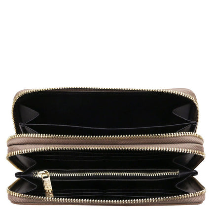 Gaia - Double zip around leather wallet | TL142343