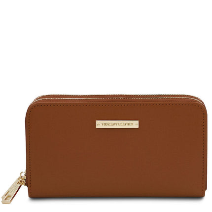 Gaia - Double zip around leather wallet | TL142343