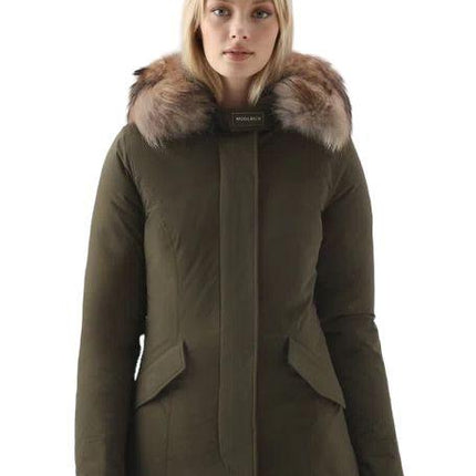 Giacca Luxury Arctic Raccoon Donna Dark Green