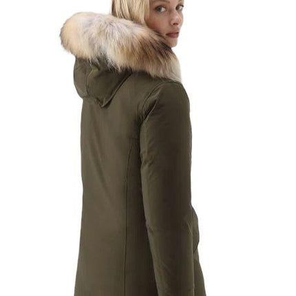 Giacca Luxury Arctic Raccoon Donna Dark Green