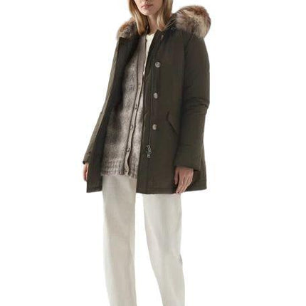 Giacca Luxury Arctic Raccoon Donna Dark Green