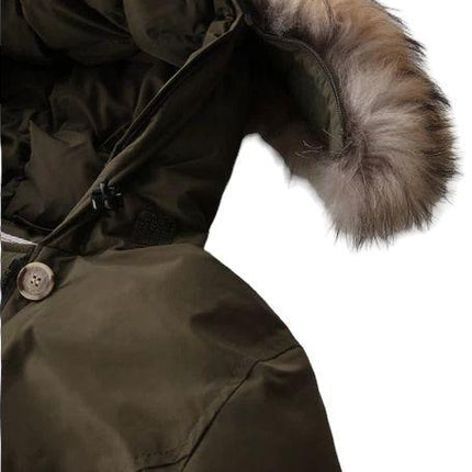 Giacca Luxury Arctic Raccoon Donna Dark Green