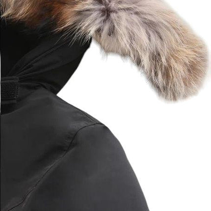 Giacca Luxury Arctic Raccoon Donna Melton blue