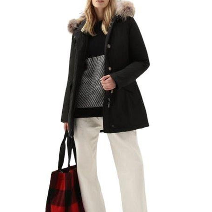 Giacca Luxury Arctic Raccoon Donna Melton blue