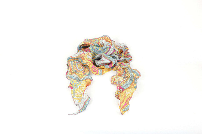 Girocollo Drappo " Frou Frou " Fantasia Paisley Verde