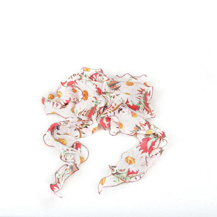 Girocollo Drappo " Frou Frou " Fiori Bianchi