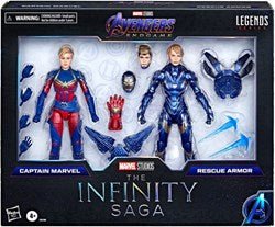 HASBRO MARVEL LEGENDS - THE INFINITY SAGA - CAPTAIN MARVEL & RESCUE 15CM