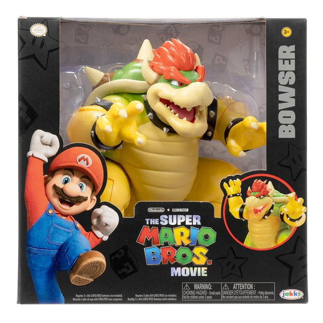 JAKKS PACIFIC NINTENDO SUPER MARIO THE MOVIE - BOWSER FIGURE (CON SUONI) 18 CM