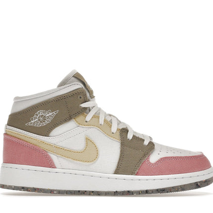 jordan 1 mid se pastel vivid green grind (gs) (Special)