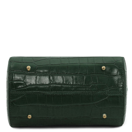 Layla - Croc print leather small duffle handbag | TL142398