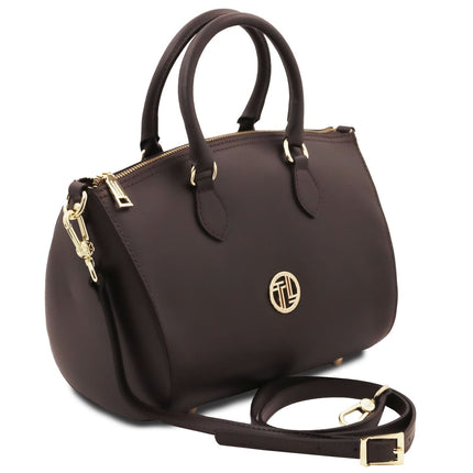 Layla - Leather small duffle handbag | TL142399