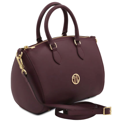 Layla - Leather small duffle handbag | TL142399