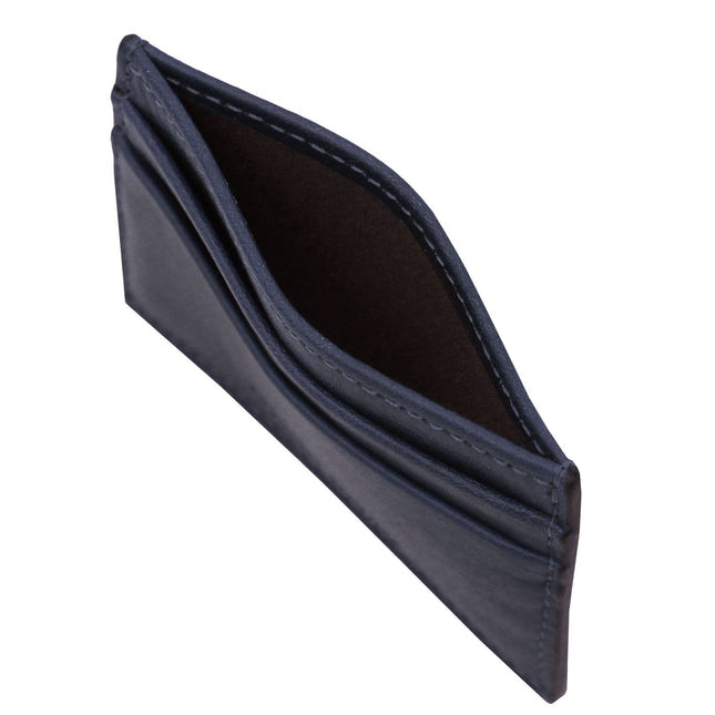 Leather card holder - 4 cards in smooth, full - grain leather | TL142473