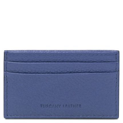 Leather card holder - 4 cards, pebbled leather | TL142474