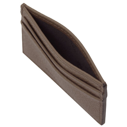 Leather card holder - 4 cards, pebbled leather | TL142474