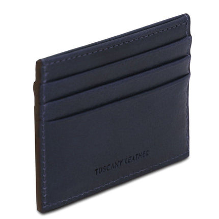 Leather card holder - 6 cards, smooth full - grain leather | TL142471