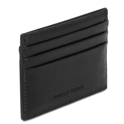 Leather card holder - 6 cards, smooth full - grain leather | TL142471