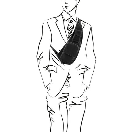 Leather crossover bag | TL141352 men's sling bag