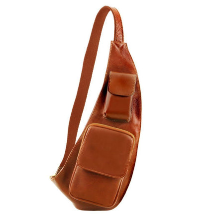Leather crossover bag | TL141352 men's sling bag