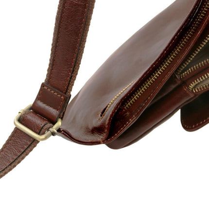 Leather crossover bag | TL141352 men's sling bag