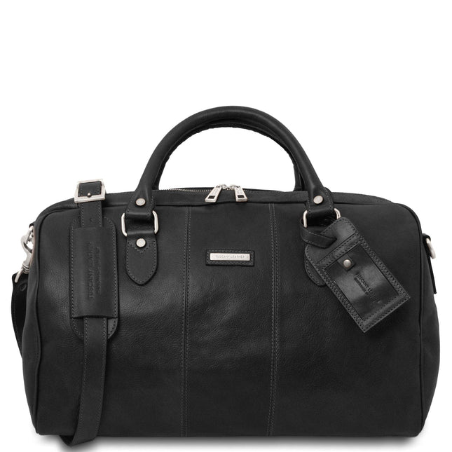 Lisbona - Travel leather duffel bag in matte leather - Small size | TL142441