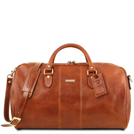 Lisbona - Travel leather duffel bag - Large size - Matte leather | TL141657