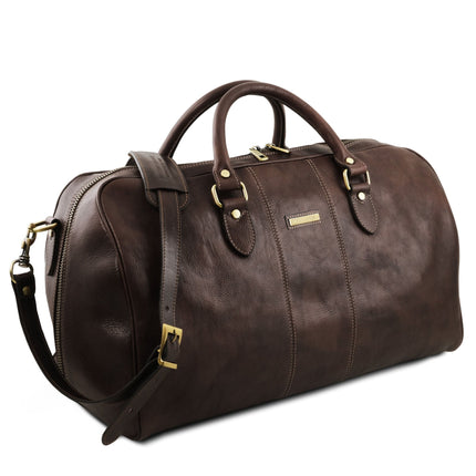 Lisbona - Travel leather duffel bag - Large size - Matte leather | TL141657