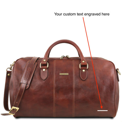Lisbona - Travel leather duffel bag - Large size - Matte leather | TL141657