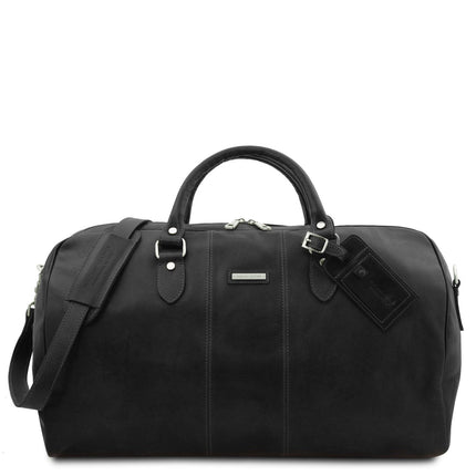 Lisbona - Travel leather duffel bag - Large size - Matte leather | TL141657