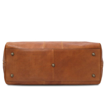 Lisbona - Travel leather duffel bag - Large size - Matte leather | TL141657