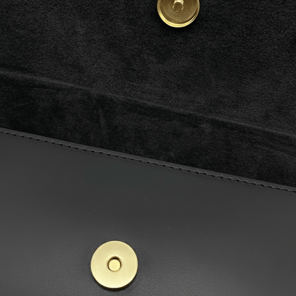 Livorno – Italian Leather Shoulder Bag – Black